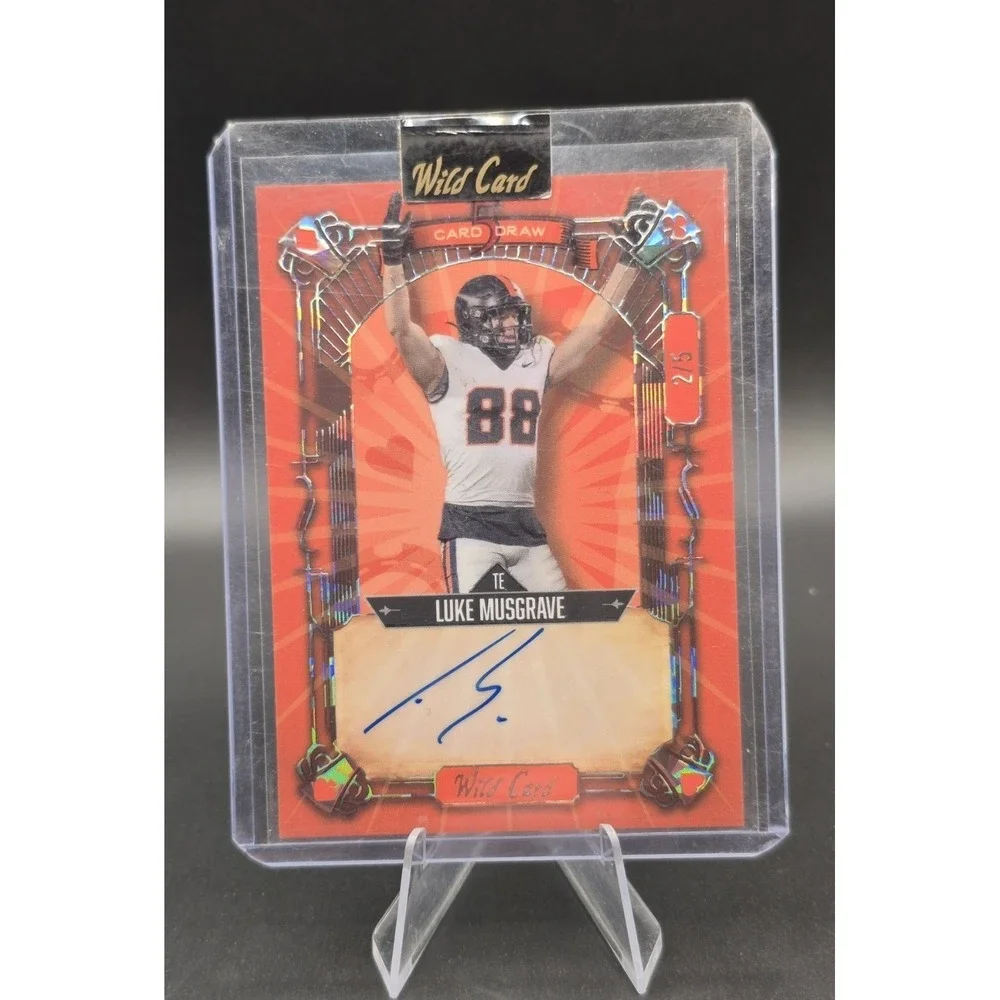 2023 Wild Card Luke Musgrave 5CDCL-67 5 Card Draw Orange Holo Foil Auto 2/5